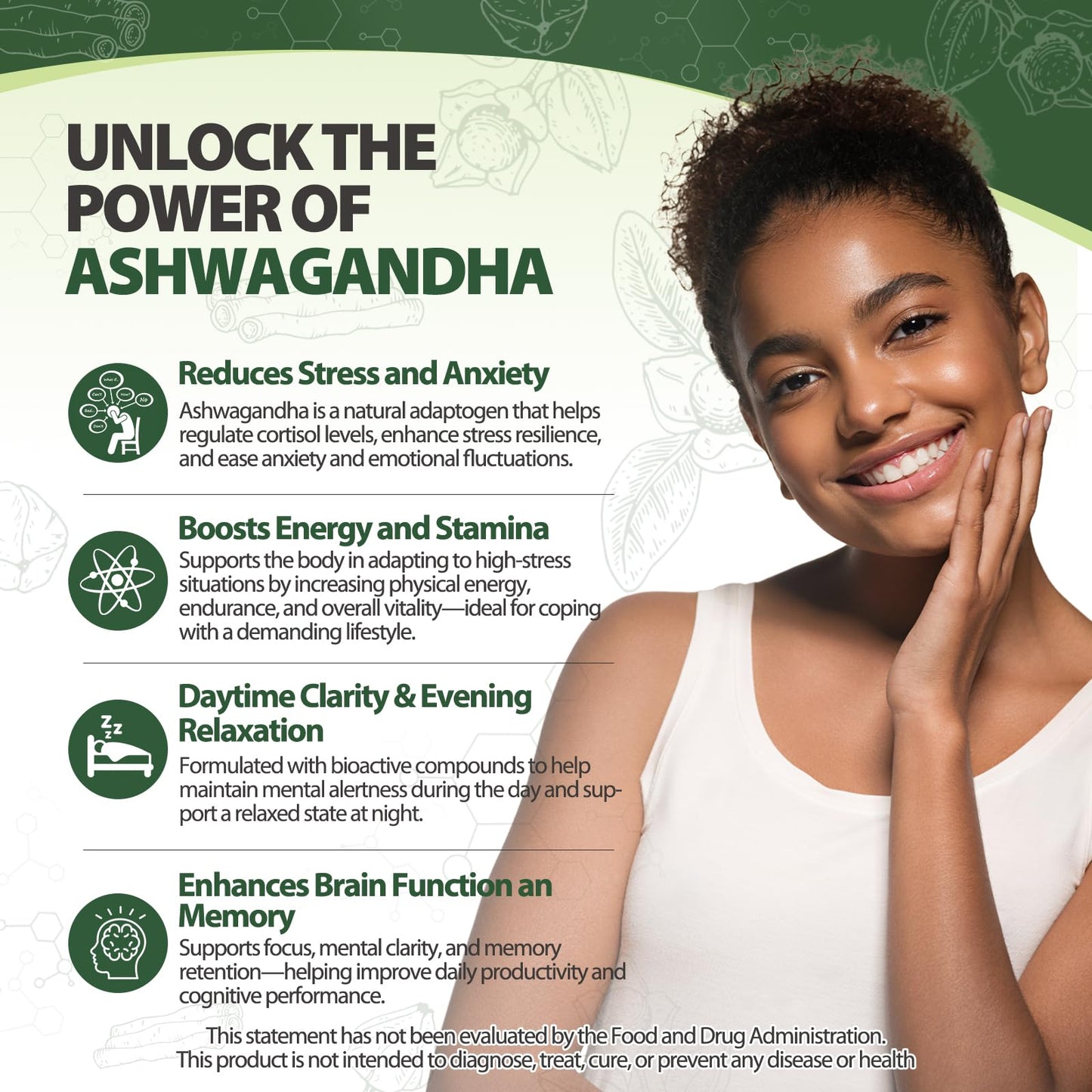 Royavita Ashwagandha 2400mg Organic with Black Pepper, B6 & B12 – 60 Capsules