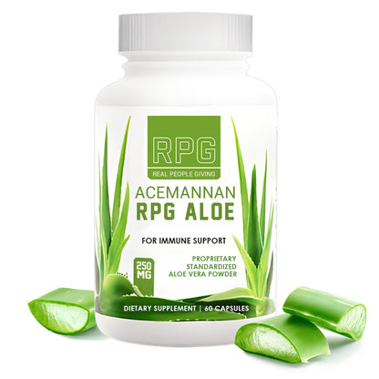 RPG Acemannan Aloe Vera Capsules - Immune & Gut Support | 60 x 250 mg