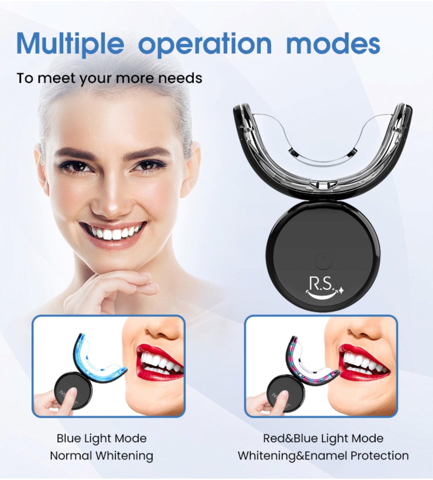 RS Smile Professional Wireless Teeth Whitening Kit – 32x Dual LED Lights