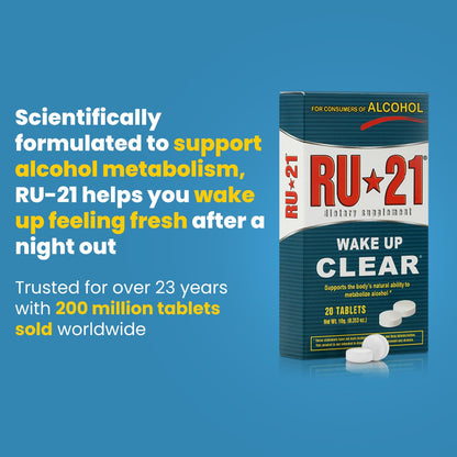 RU-21 Night-After Recovery Supplement | Feel Better Next Day & Liver Support | Made in USA