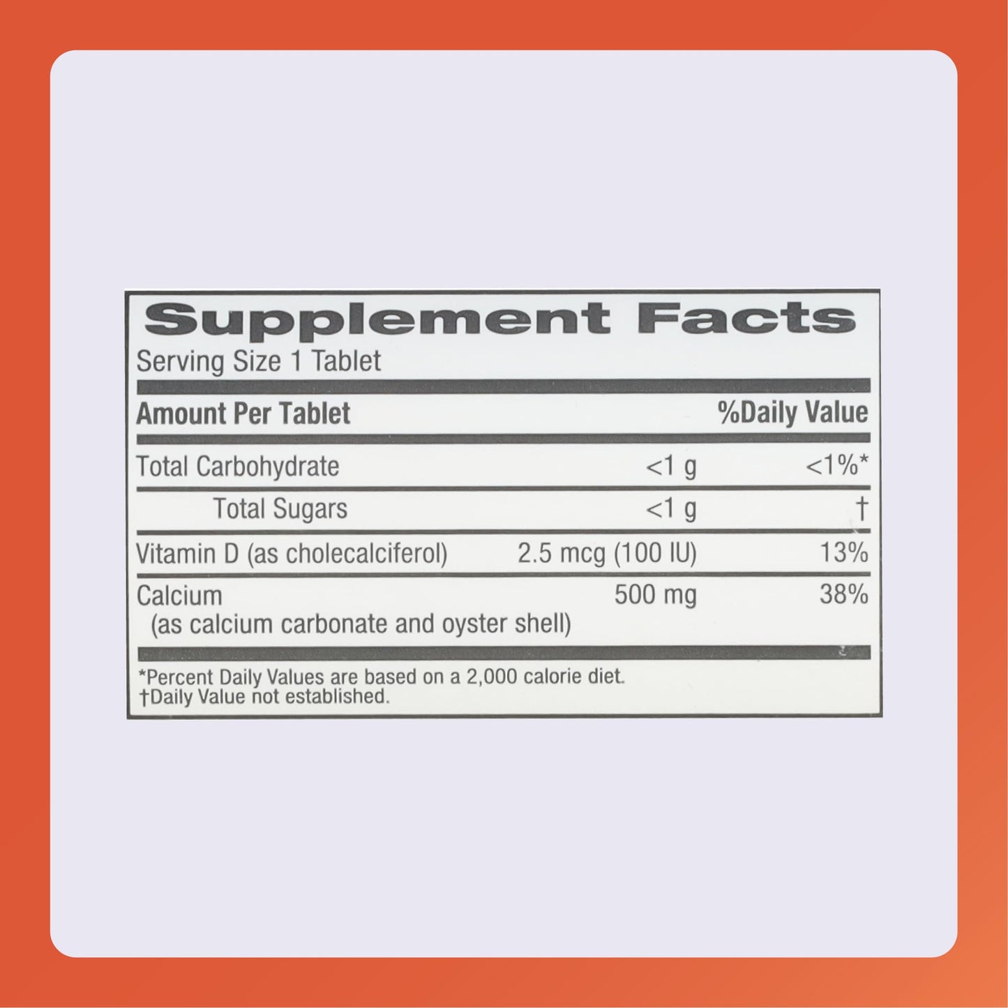Rugby 500mg Calcium Chewable Tablets – Orange Flavor – 60 Count (4 Pack)