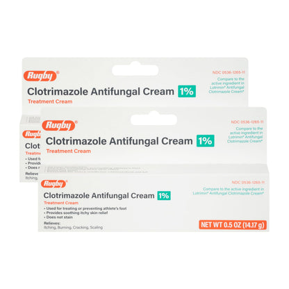 Rugby Clotrimazole 1% Antifungal Cream – 0.5 oz (2 Pack) | Rugby Laboratories