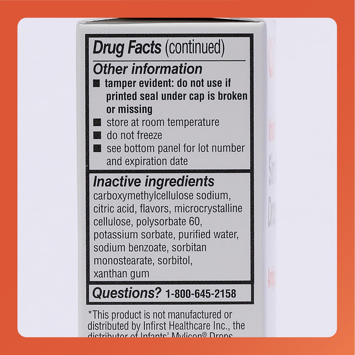 Rugby Dye-Free Infants' Gas Drops - Simethicone 20 mg | Safe Gas Relief for Babies & Kids - 1 oz