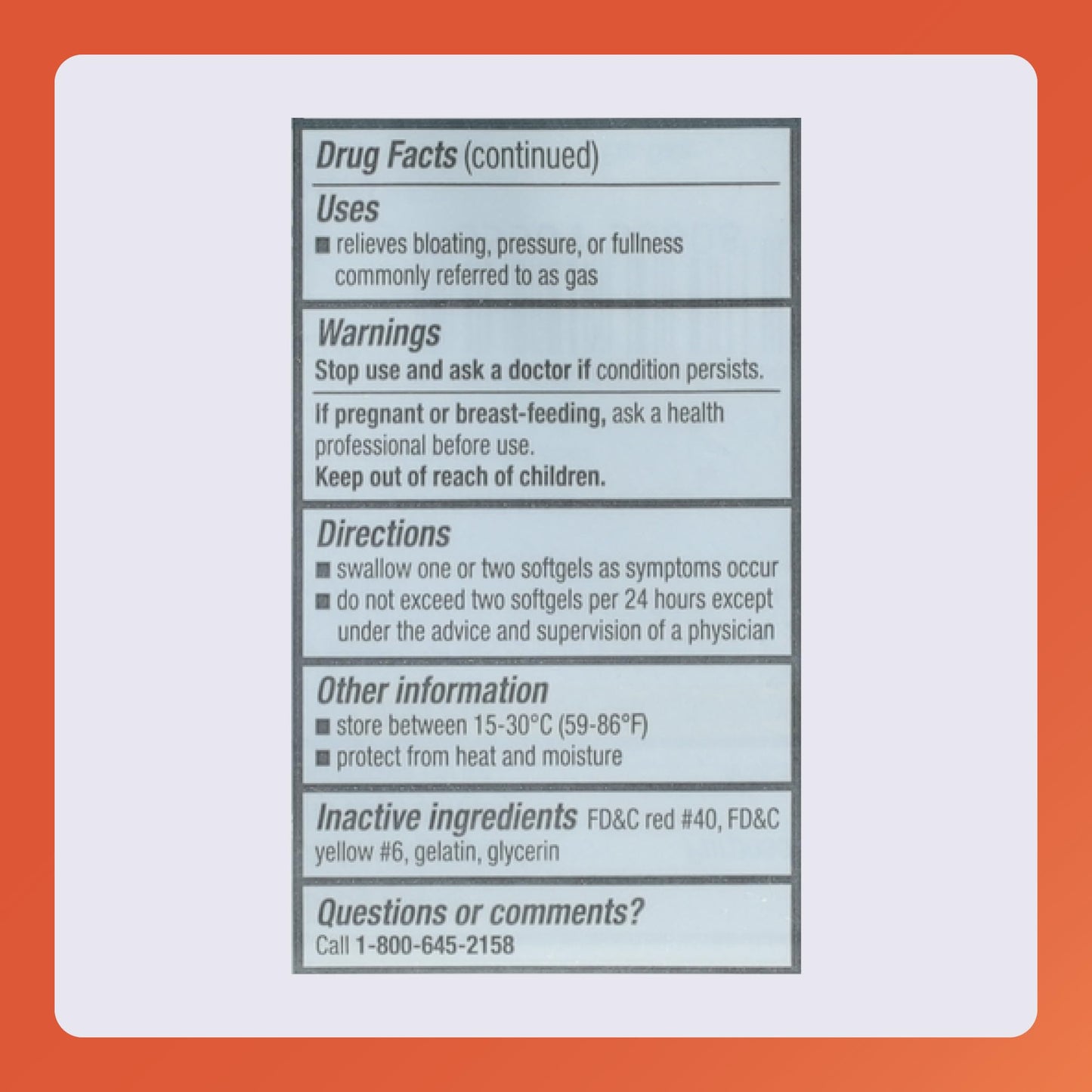 Rugby Ultra Strength Simethicone Gas Relief 180 mg – 60 Softgels (4 Pack) for Adults