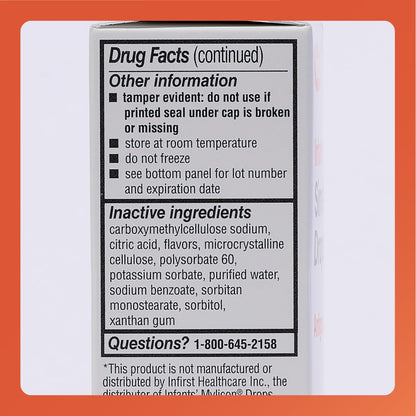 Rugby Laboratories Dye-Free Infants' Gas Drops - Simethicone 20 mg - 3 Pack (1 fl oz each)