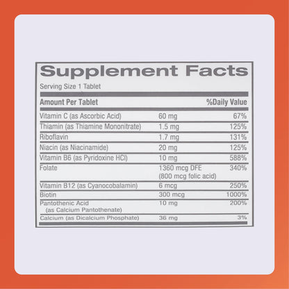 Rugby Nephro-Vite Vitamin B and C Complex Tablets – Dietary Supplement (100 Count) 3 Pack