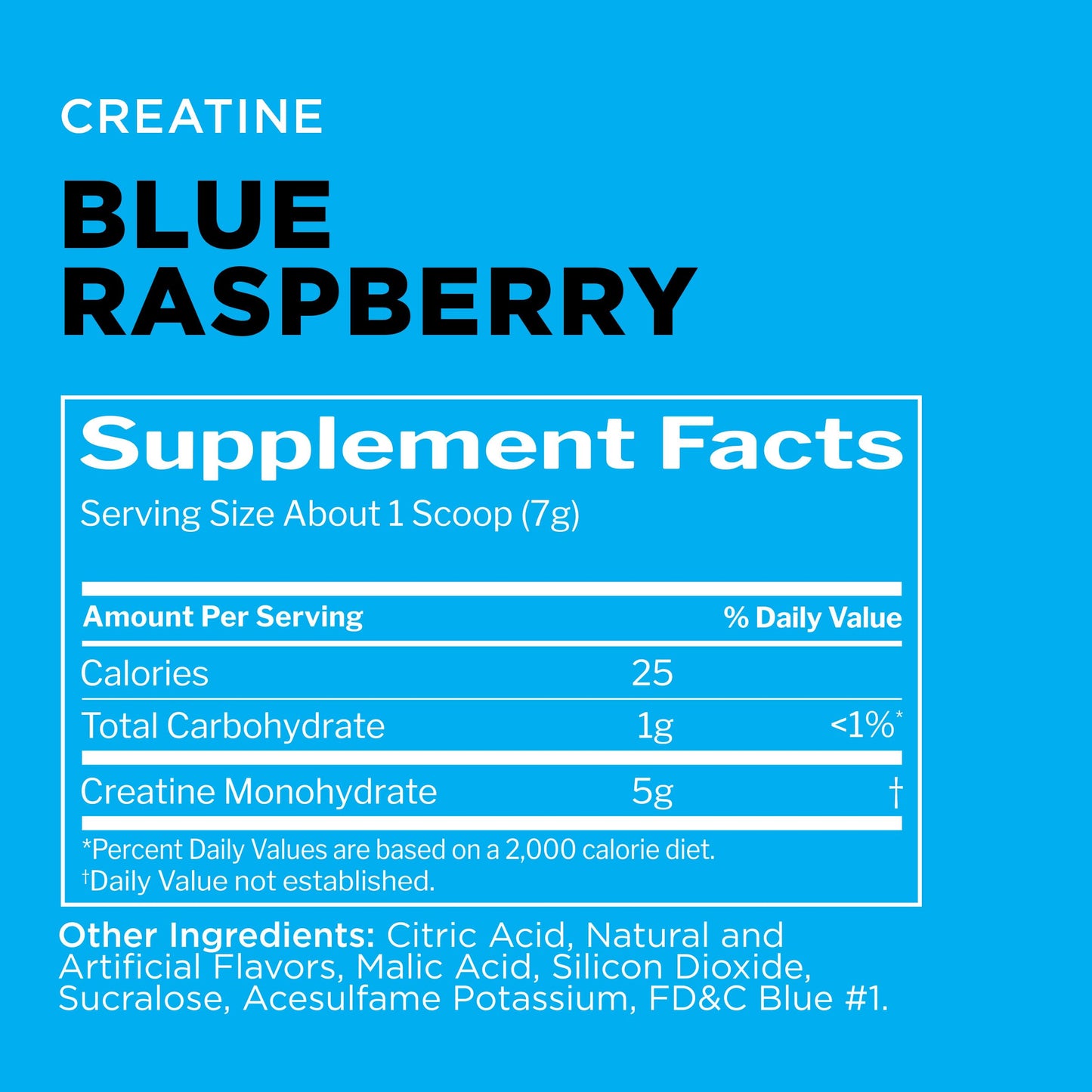 Rule 1 Creatine Powder – Pure Micronized Creatine Monohydrate for High-Intensity Exercise and Lean Body Mass Support, Flavored and Unflavored (30 Servings, Blue Raspberry)