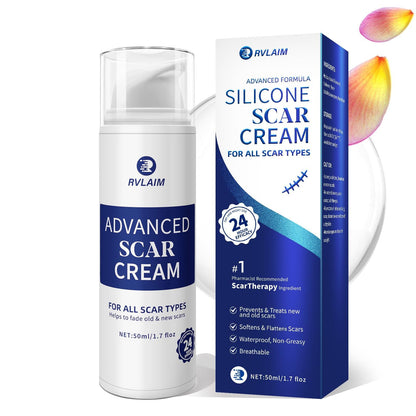 Rvlaim Advanced Silicone Scar Gel – Scar Cream for Surgical & Stretch Marks, 1.7 oz