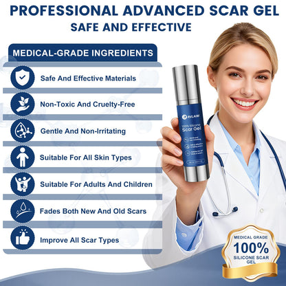 Rvlaim 100% Silicone Scar Gel | Advanced Scar Cream for Surgical, Burn, Acne Scars | 1.7 oz / 50 ml