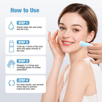 Rvlaim Silicone Scar Stick — 80% Silicone for Face & Body (7g)