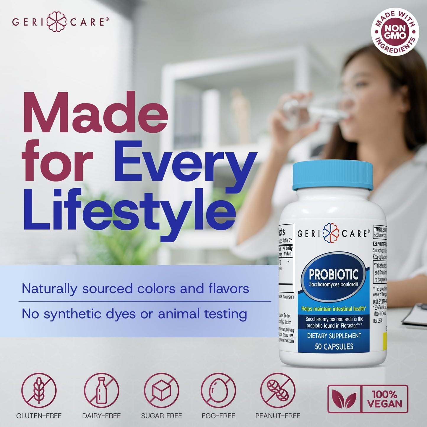 Saccharomyces boulardii Probiotic 500 mg | Digestive Health | 2-Pack