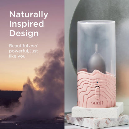 Saalt Menstrual Cup Steamer | Hands-Free No-Boil Sanitizer for Cups & Discs | Blue Dusk