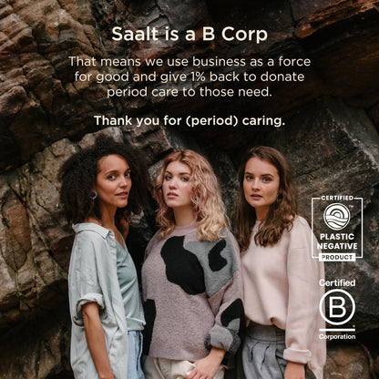 Saalt Menstrual Cup - Premium Soft Reusable Cup Made in USA | 12 Hour Wear