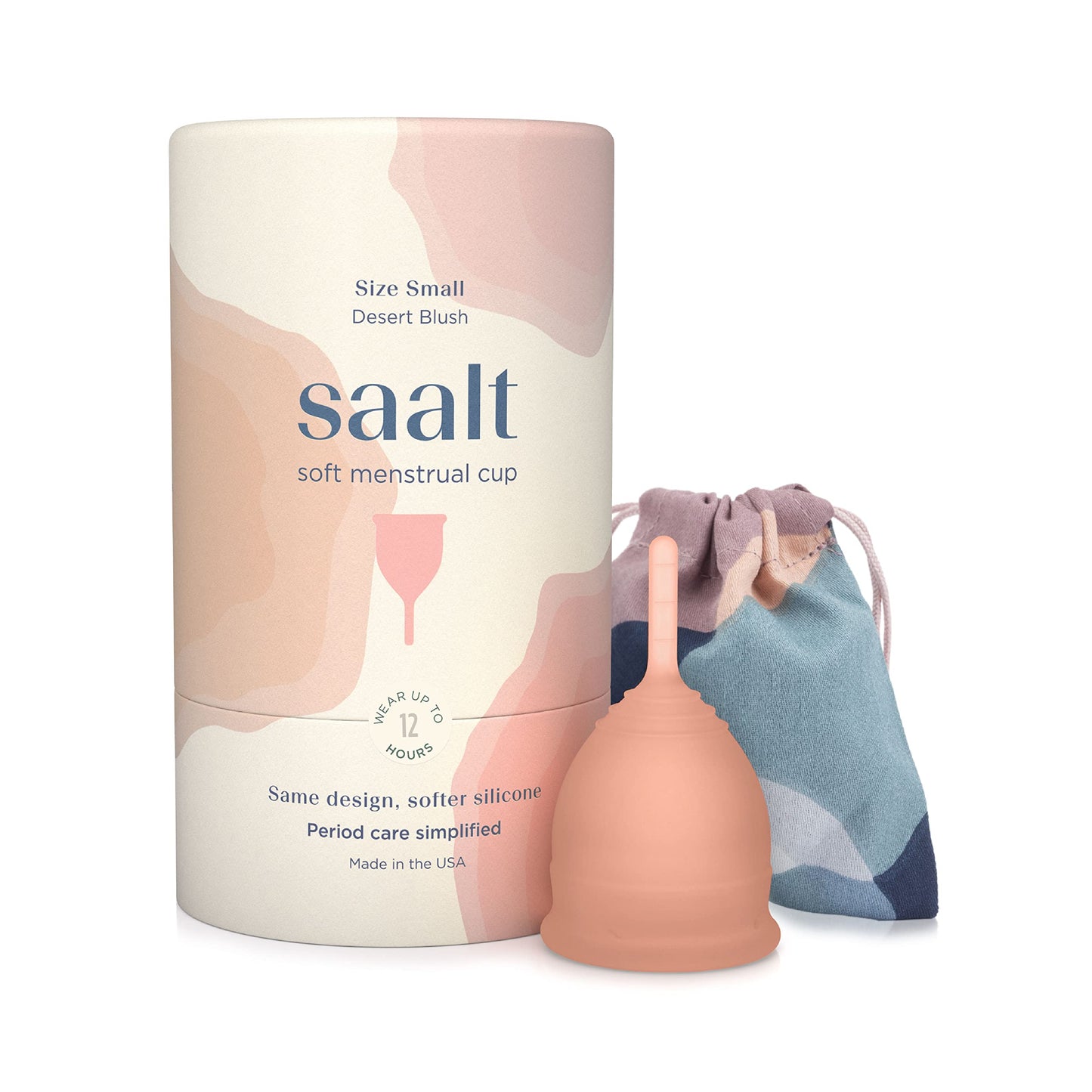 Saalt Soft Menstrual Cup – Desert Blush | Reusable, BPA & Latex Free, 12-Hour Leak-Free Protection