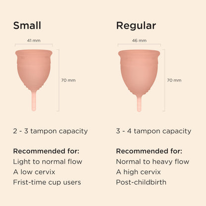 Saalt Soft Menstrual Cup – Reusable 12-Hour Leak-Free Protection | Desert Blush (Regular)