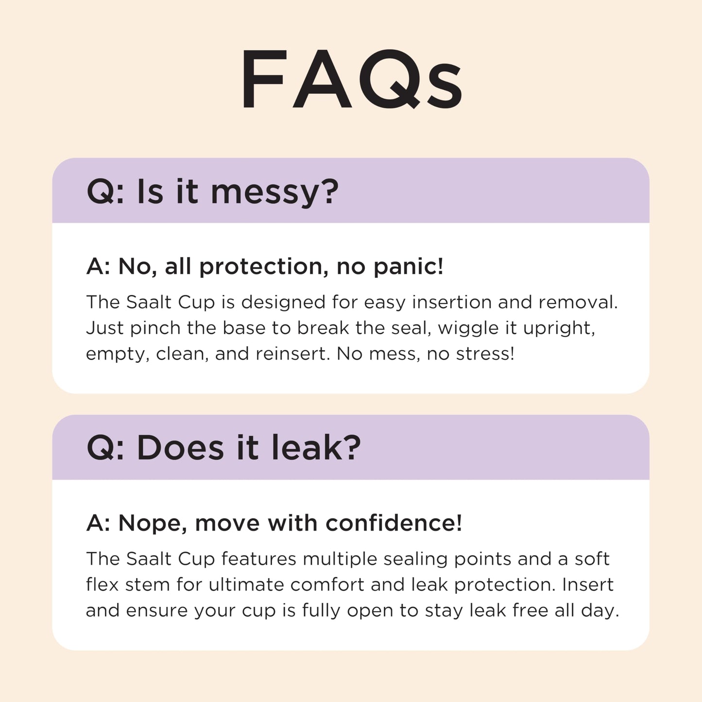 Saalt Soft Menstrual Cup – Reusable, Comfortable Leak-Free Protection (Regular, Mountain Iris)