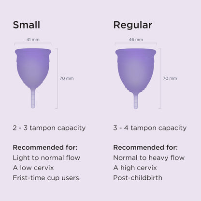 Saalt Soft Menstrual Cup – Reusable, Comfortable Leak-Free Protection (Regular, Mountain Iris)