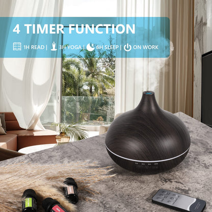 SACATR 550ml Aroma Diffuser with Essential Oils Set – Ultrasonic and Remote