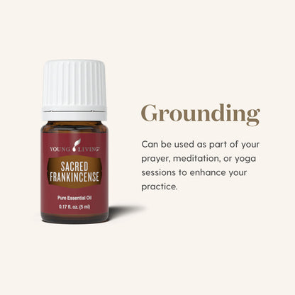 Young Living Sacred Frankincense Essential Oil 5ml – Grounding, Woodsy Aroma for Meditation & Yoga
