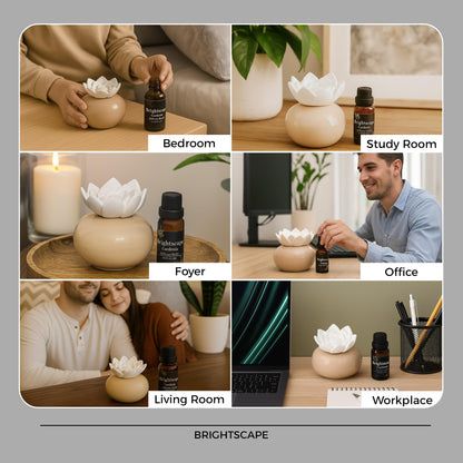 Brightscape ScentFlow Passive Aroma Diffuser Starter Kit – Gardenia Oil