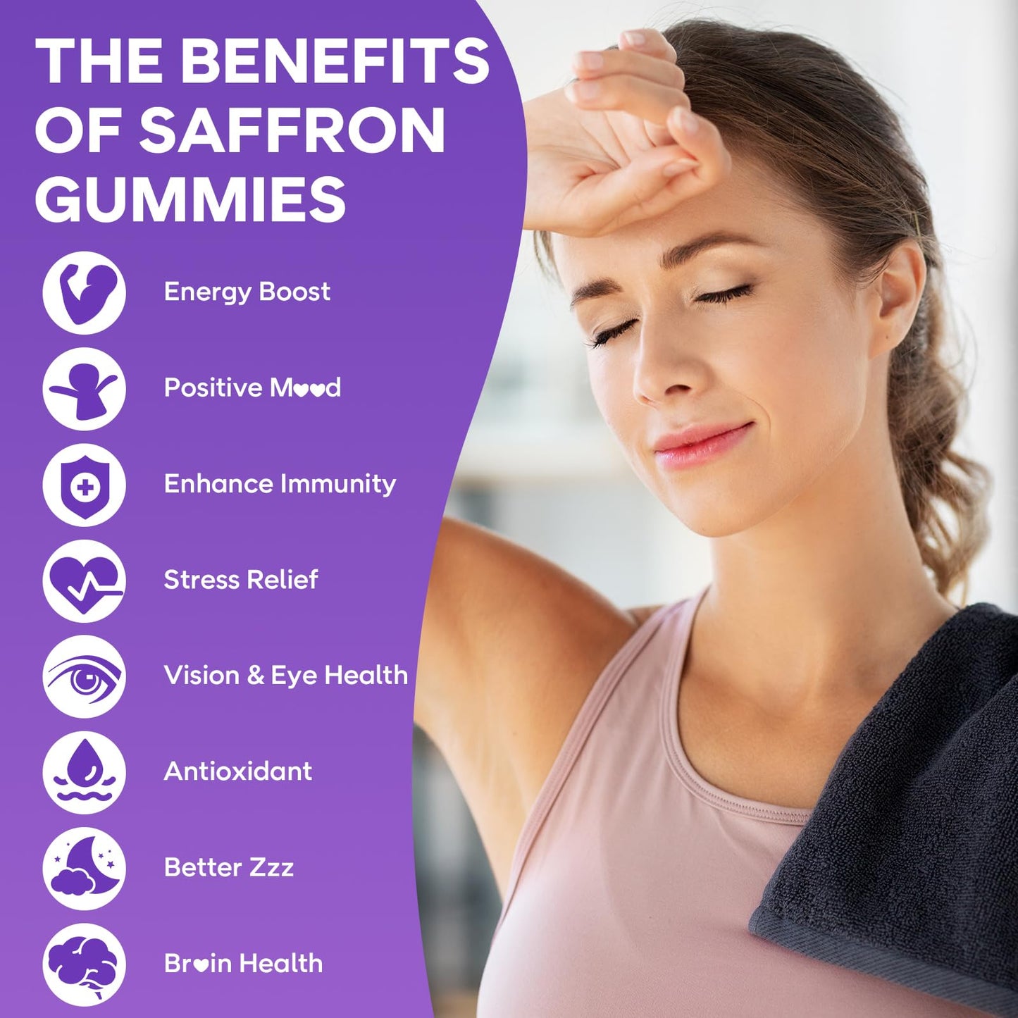 2 Pack Saffron Gummies for Kids & Adults – 10-in-1 Cortisol Support with 88.5mg Saffron, Vitamin D3, B6, Magnesium, Zinc, Ashwagandha, L-Theanine, St. John's Wort – 120 Count