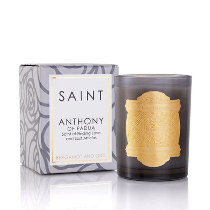 Saint Anthony of Padua Scented Candle with Prayer Coin – Finding Love & Lost Articles | 80-Hour Soy Coconut Aromatherapy (Special Edition)