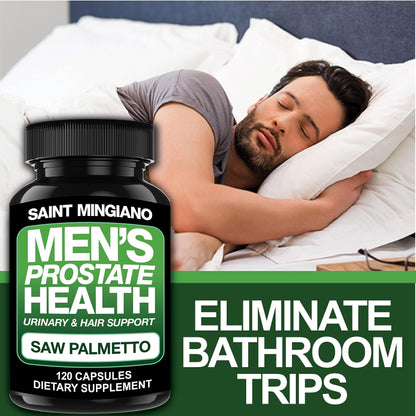 Saint Mingiano Prostate Health Supplement - 120 Capsules | Saw Palmetto, Urinary Support & Hair Health