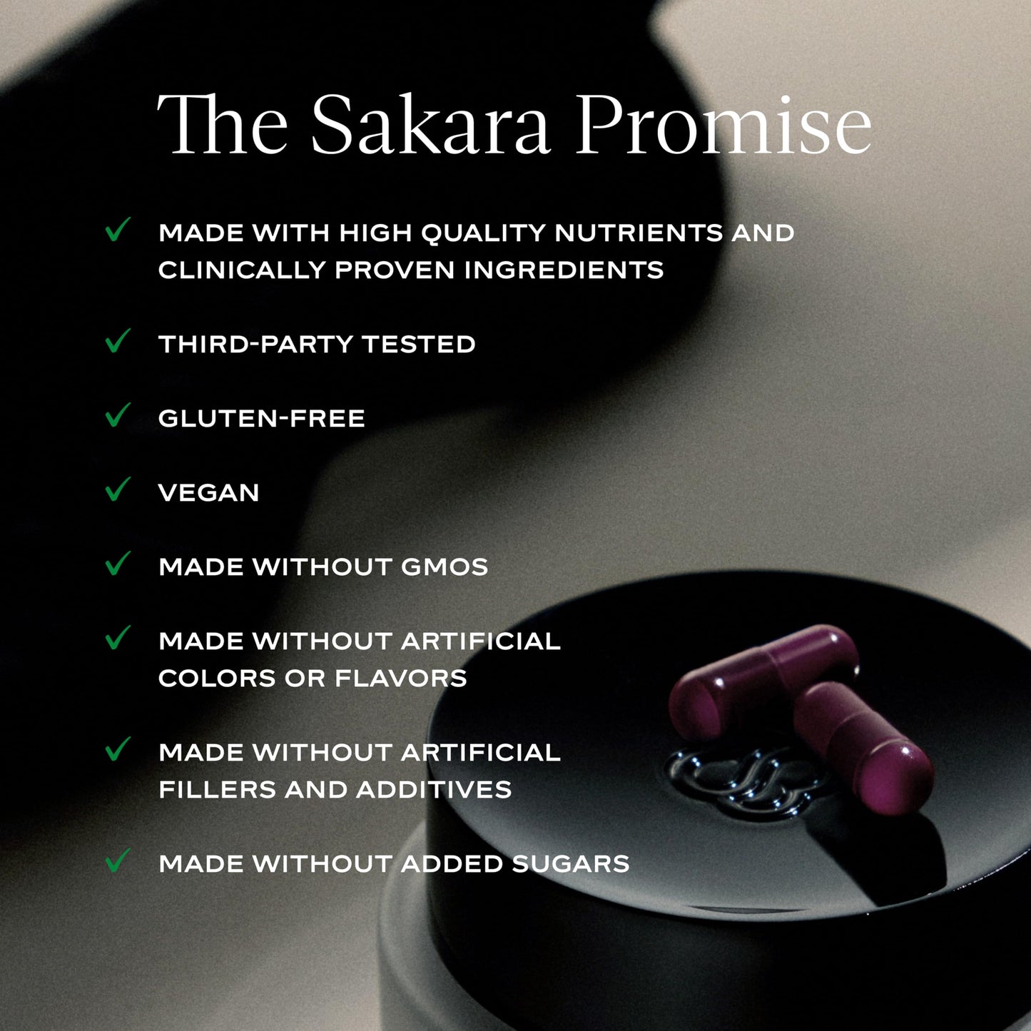 SAKARA Night Service Sleep Support – Magnesium Glycinate, NordicCherry™, 5-HTP | 60 Capsules