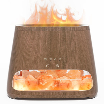 SALKING 2-in-1 Himalayan Salt Lamp Diffuser – Aromatherapy & Humidifier (Dark, 150ml)