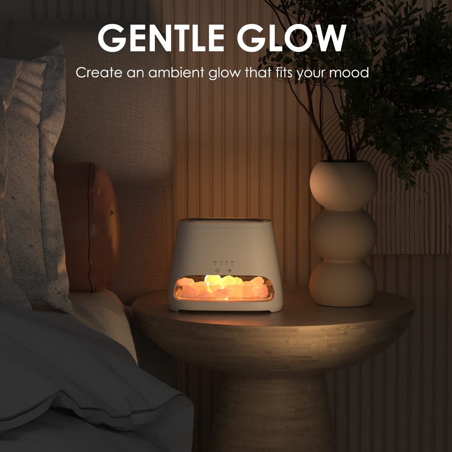 SALKING 2-in-1 Himalayan Salt Lamp & Ultrasonic Essential Oil Diffuser