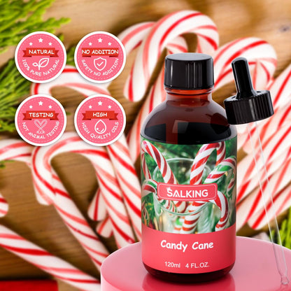 SALKING Candy Cane Fragrance Oil 120ml | Premium Diffuser, Candle & Soap Making Essential Oil