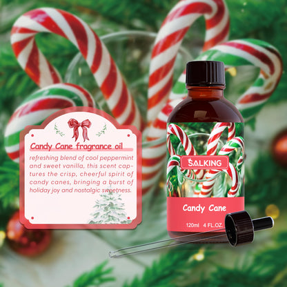 SALKING Candy Cane Fragrance Oil 120ml | Premium Diffuser, Candle & Soap Making Essential Oil