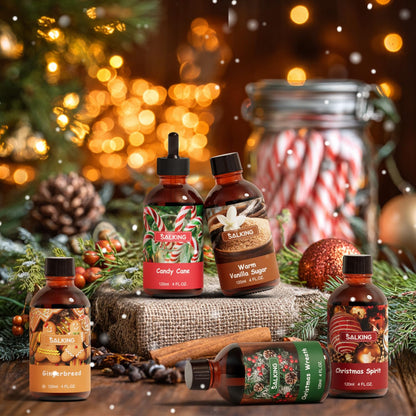 SALKING Candy Cane Fragrance Oil 120ml | Premium Diffuser, Candle & Soap Making Essential Oil