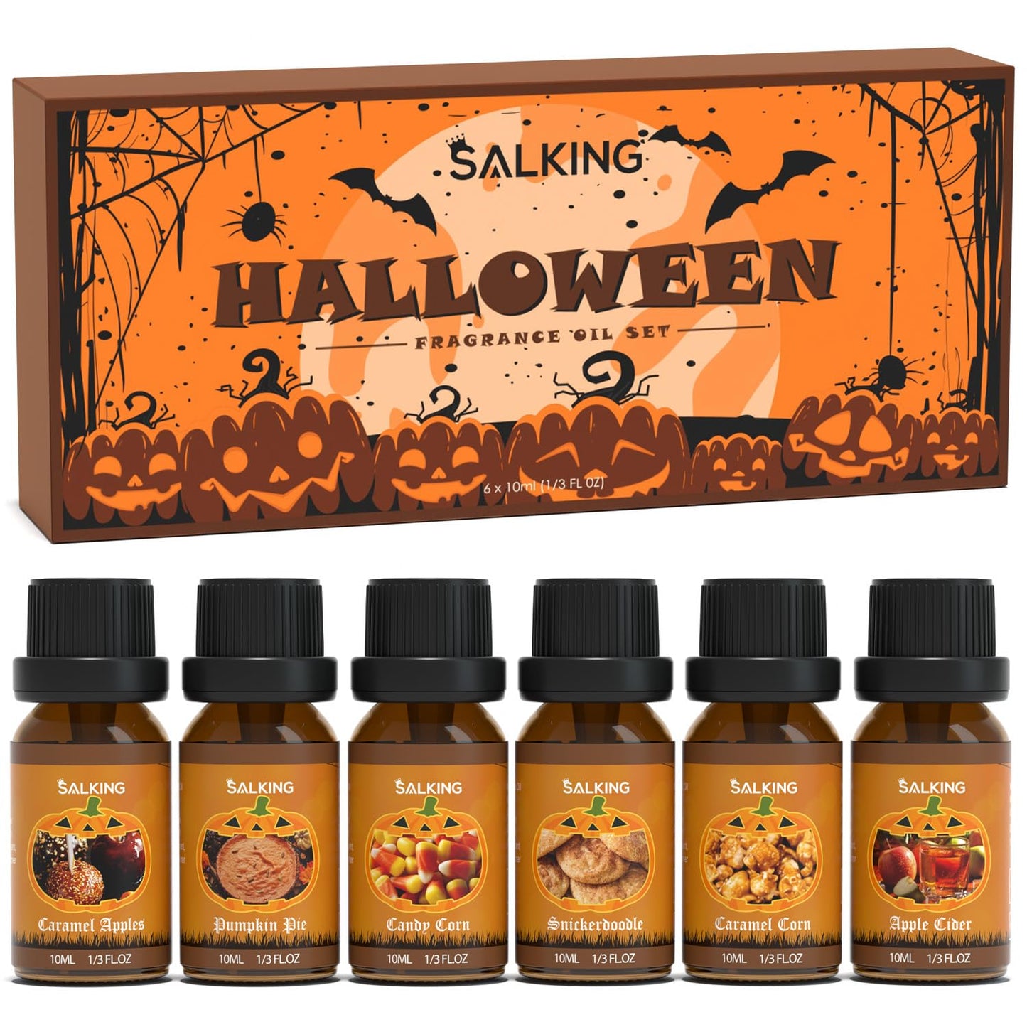 SALKING Halloween Fragrance Oils Gift Set | Premium Diffuser & Soap Making Oils