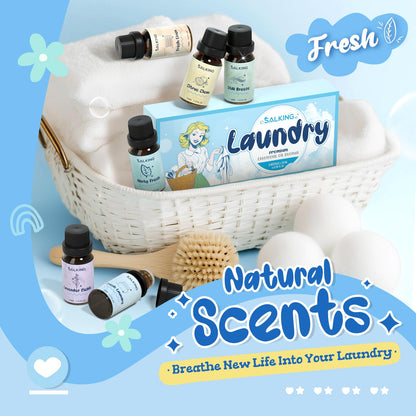 SALKING Laundry Collection Essential Oils Set | Pure Oils for Diffuser & Laundry