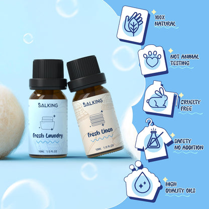 SALKING Laundry Collection Essential Oils Set | Pure Oils for Diffuser & Laundry
