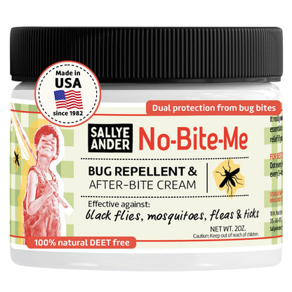 SALLYEANDER No Bite Me — All-Natural Bug Repellent & After-Bite Cream, 2 oz