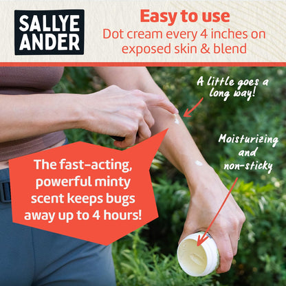 SALLYEANDER No Bite Me — All-Natural Bug Repellent & After-Bite Cream, 2 oz