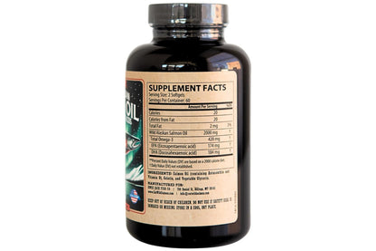 Wild Alaskan Salmon Oil Omega-3 Supplement (EPA & DHA) - 120 Softgels, 1000mg Each | Kwee-Jack Fish Co.