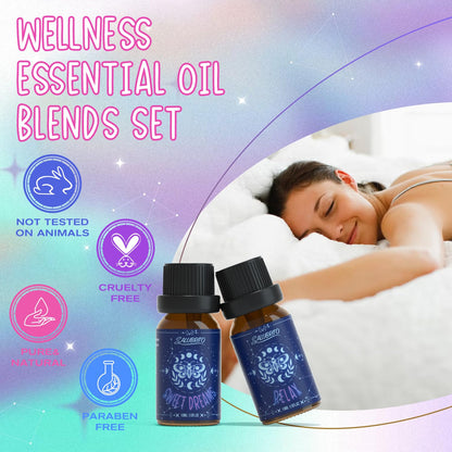 SALUBRITO Essential Oils Set – 6x10ml Wellness Aromatherapy