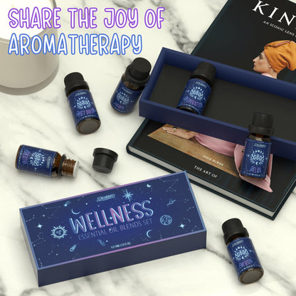 SALUBRITO Essential Oils Set – 6x10ml Wellness Aromatherapy