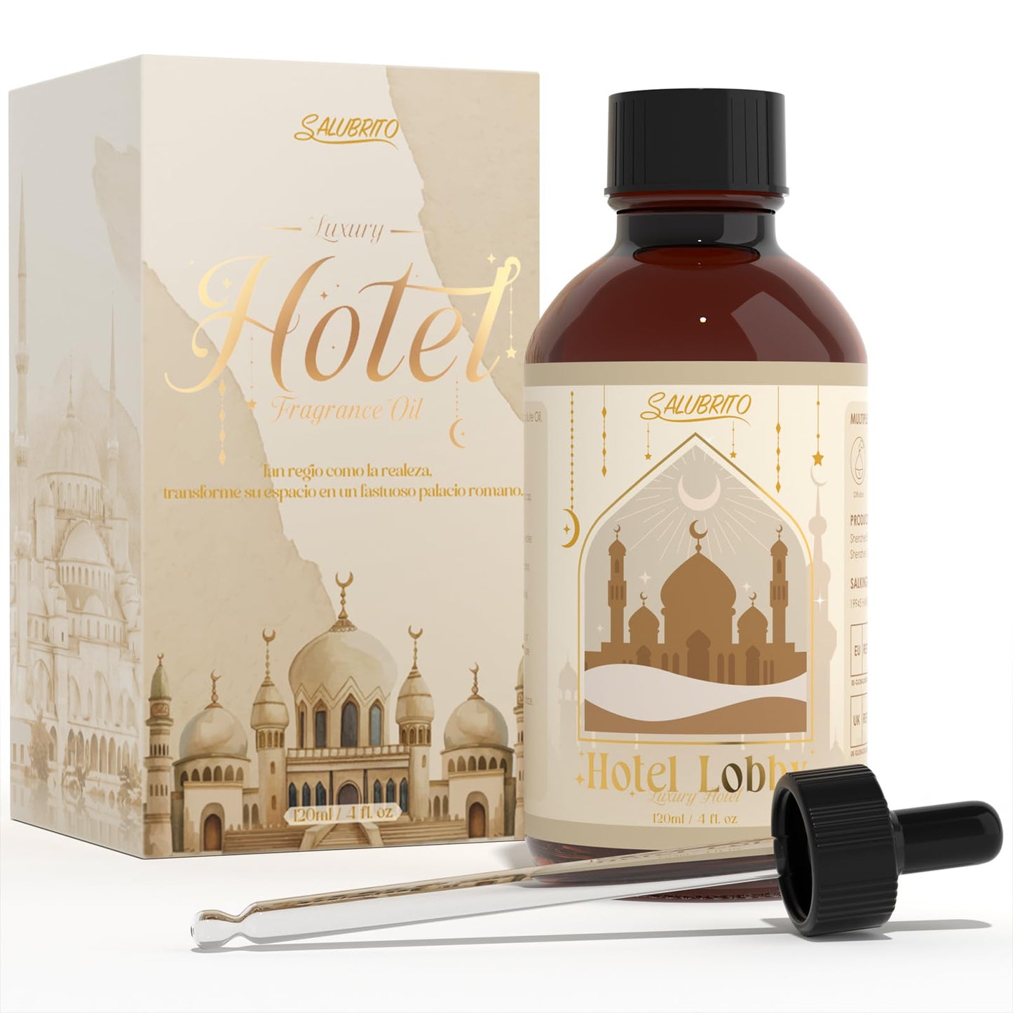 SALUBRITO Hotels Lobby Essential Oil 120ml | Luxury Fragrance Oil for Diffusers, Candles & Soaps