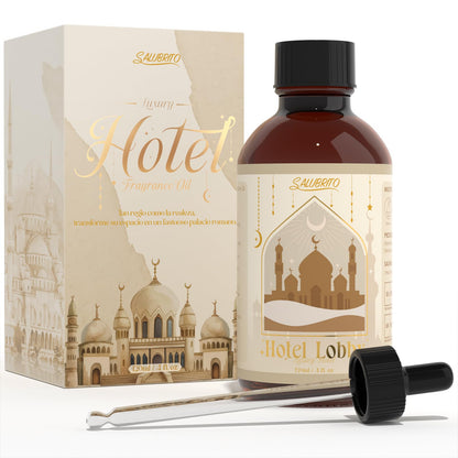 SALUBRITO Hotels Lobby Essential Oil 120ml | Luxury Fragrance Oil for Diffusers, Candles & Soaps