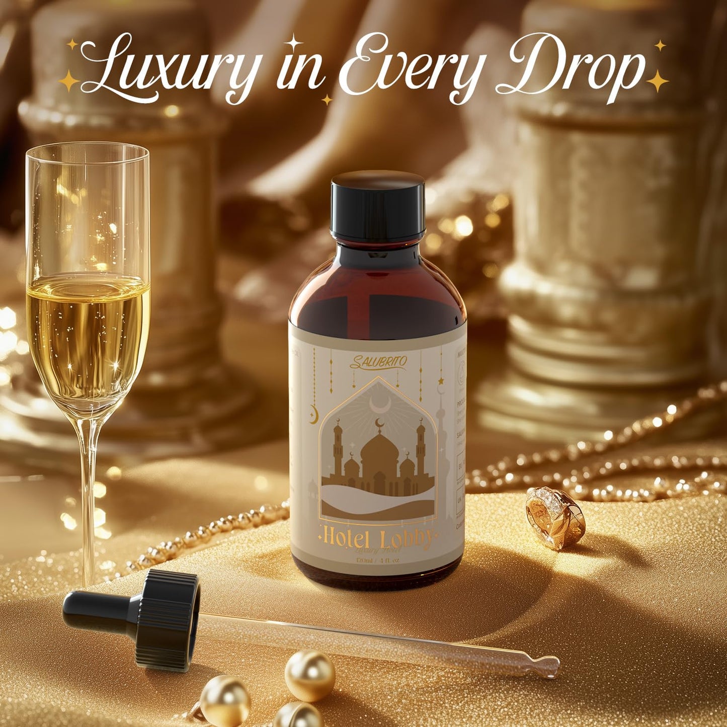 SALUBRITO Hotels Lobby Essential Oil 120ml | Luxury Fragrance Oil for Diffusers, Candles & Soaps
