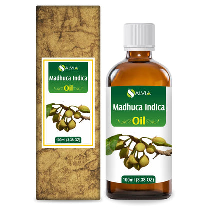 Salvia Madhuca Indica Oil (Mahua) – 100% Natural Cold-Pressed Carrier Oil for Aromatherapy & Skin Care | 100 ml