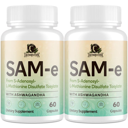 SAM-e Capsule Complex with Ashwagandha, L-Theanine, Rhodiola & St. John’s Wort – 120 Capsules