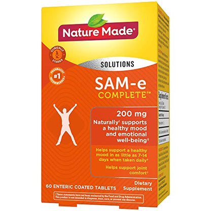 SAM-e Complete 200 mg Tablets - 60 Count | Supports a Healthy Mood