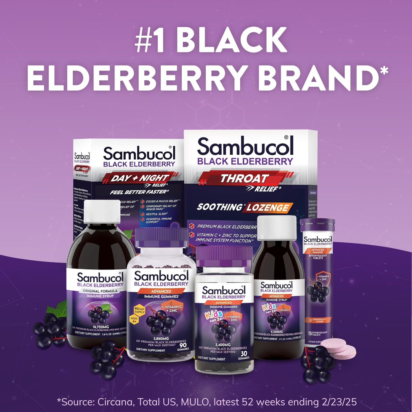 Sambucol Elderberry Gummies – Immune Support with Vitamin C & Zinc | 90 Count