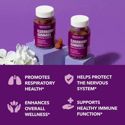 Sambucus Elderberry Gummies for Adults - Immune Support Supplement with Vitamin C and Zinc - Enhanced Formula for Daily Defense - 120 Count, 2 Month Supply, Berry Flavor - Convenient Wellness