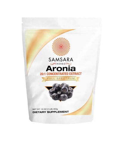 Samsara Herbs Aronia Berry 20:1 Extract Powder (16oz/454g) – Antioxidant & High ORAC